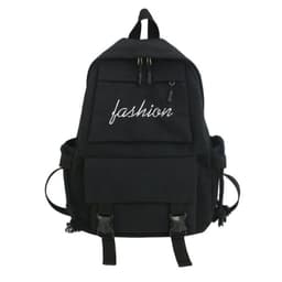 Bolso Mochila Coreana Casual Juvenil Diario Escolar Negro TALLA UNICA