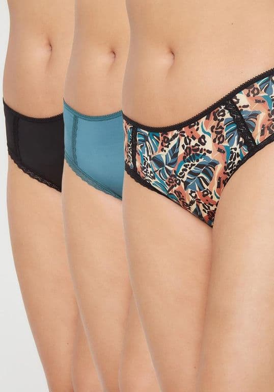Pack 3X Pantaleta Microfibra P314.0015-NEG3 Negro S