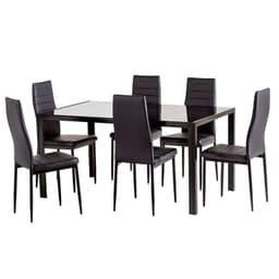Comedor Dining -Negro 6 puestos