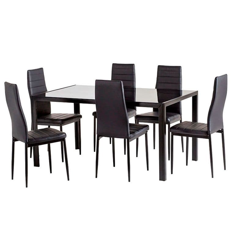 Comedor Dining -Negro 6 puestos