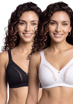 Pack 2X Sosten Algodon P250.510-BLA Blanco 36B