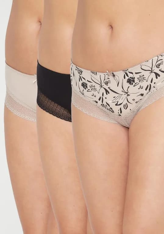 Pack 3X Pantaleta Algodon P314.0024-NEG4 Negro S