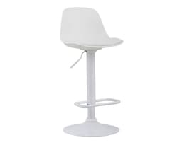 Taburete elegante altura regulable Moby - Blanco