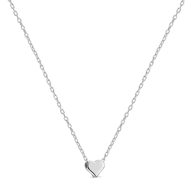 Collar de Corazon de Plata 925 Plateado TALLA UNICA