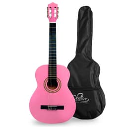 Guitarra Clasica Funda 39 Pulgadas Rosa