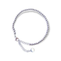 Pulsera Esfera 3mm Brazalete ajustable plateada unisex hipoalergenico Plateado TALLA UNICA
