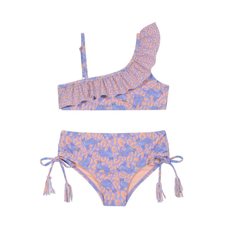 Traje de Bano Nina Bikini 1 Hombro UV50 Lila - Lila Lila 4