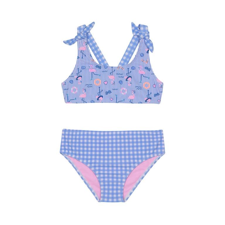 Traje de Bano Nina Bikini Ribbons UV50 Celeste - Celeste Celeste 4