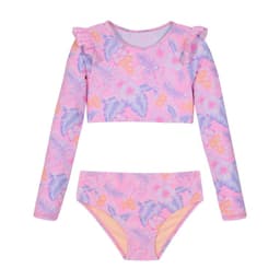 Traje de Bano Nina Tankini Crop Top UV50 Rosado - Rosa Rosa 4