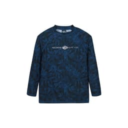 Traje de Bano Nino Polera UV50 MLarga Azul - Azul Azul 4
