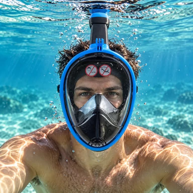 MASCARA FULL FACE GOPRO UKTIME NEGROAZUL