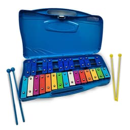 Metalofono 25 Notas Cromatico Azul + 2 Baquetas