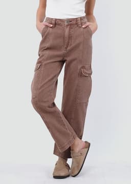 Pantalon Mujer Cargo Rosa 38
