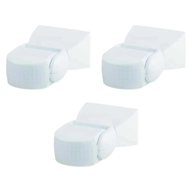 3 Sensores de Movimiento Infrarrojo Muro IP65 220V 12m 180