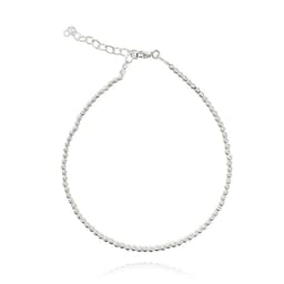 Pulsera Bolitas 2mm Plata Fina 925 Plateado TALLA UNICA