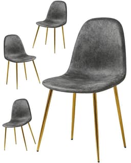 Pack 4 Silla de Comedor Murcia Gamuza - Gris