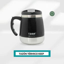 Mug Tazon Termico Color Negro 400ml