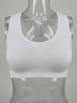 Top Deportivo Seamless Nylon Nina Blanco 10-12
