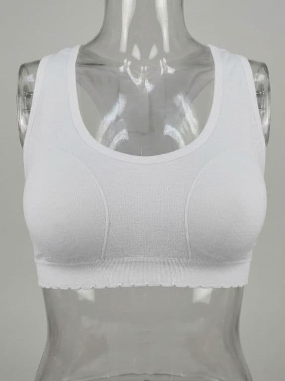 Top Deportivo Seamless Nylon Nina Blanco 10-12