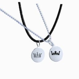Cadena de Parejas - Su Majestad y Su Alteza Plateado TALLA UNICA