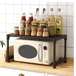 Rack Estante Microondas Organizador Cocina Ahorra Espacio Negro
