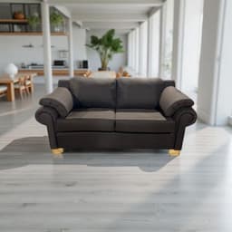 SOFA DOS CUERPOS CHOCOLATE LINO GRECIA