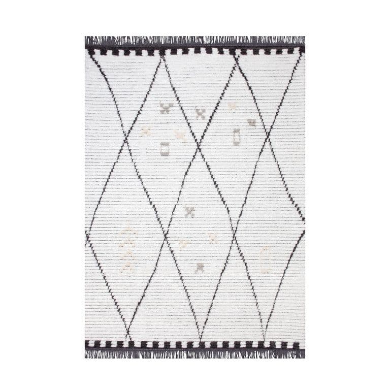 Alfombra Mystique 200x290 Blanco/ Gris