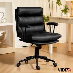 Silla De Escritorio Emilia Pro Ergonomica Cuero Pu Color Negro