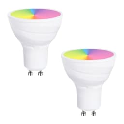 2 Ampolletas Dicroico Gu10 Smart Bright 5W RGB Wifi