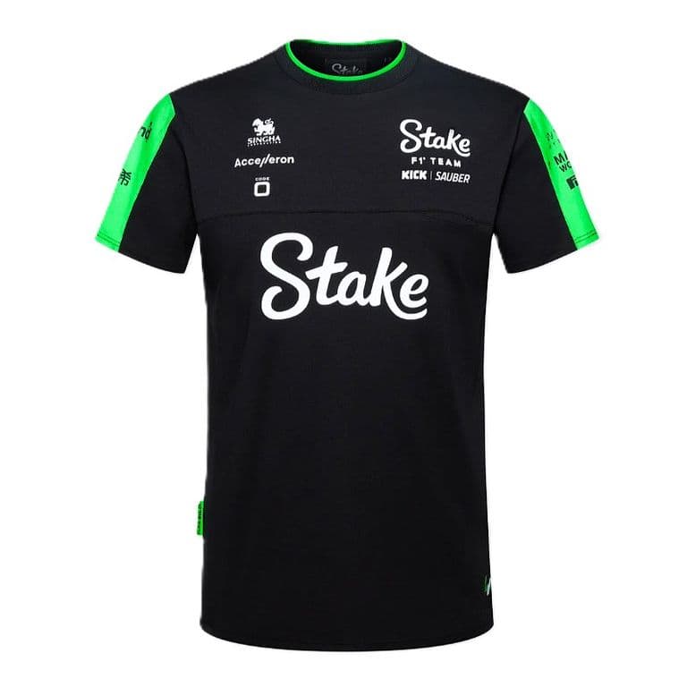 Polera CODE Oficial Team Stake Kick Sauber 2024 Negro M