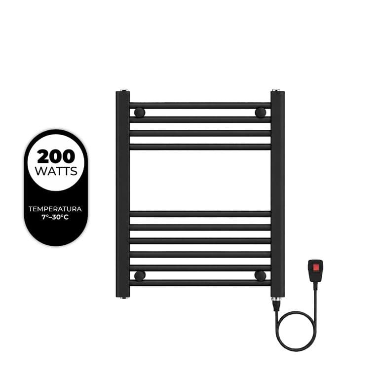 Secador de Toallas Electrico para Bano 200W Mural 60x50 cm Negro