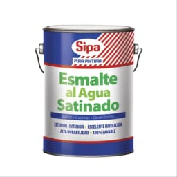 Esmalte al agua satinado blanco 1 gal