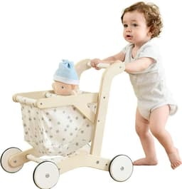Carrito de Compras Infantil de Madera