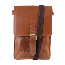 Bolso Bandolera de cuero natural color marron Marron Claro TALLA UNICA