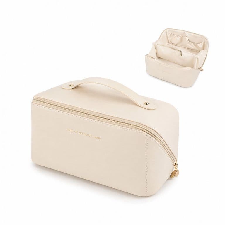 Cosmetiquero de Viaje Ecocuero Beige 1