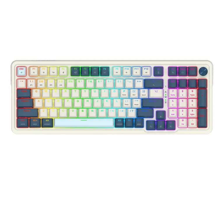 Teclado Eisa PRO K686SP-RGB-PRO-SP Blanco y Azul