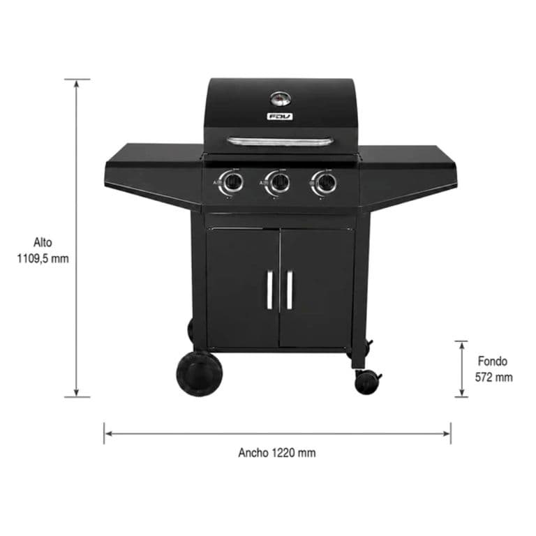 Parrilla gas Essence black 3Q