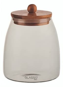 FRASCO VIDRIO L CON TAPA DE BAMBOO DAILY