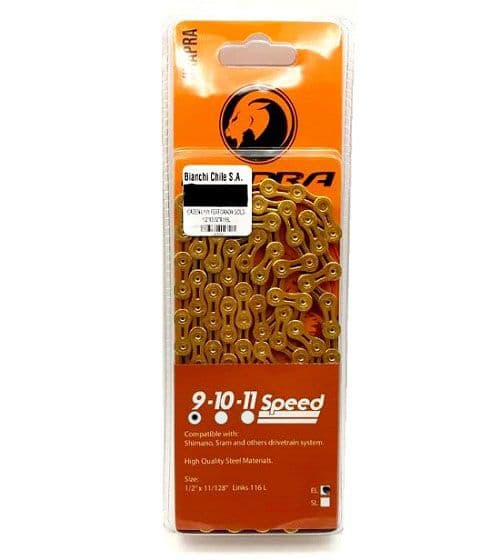 CADENA 9V PERFORADA GOLD 1/2"X3/32"X116L