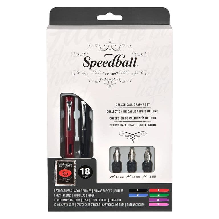 Set Pluma Fuente Caligrafica (2 Plumas+ Libro)