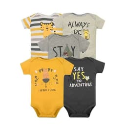 Bodys manga corta set 5 unidades Almendra 12-18 MESES