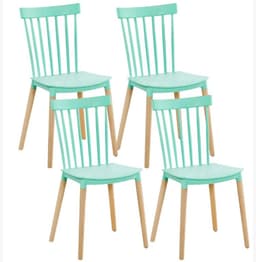 Pack 4 Sillas Windsor Polipropileno Verde menta