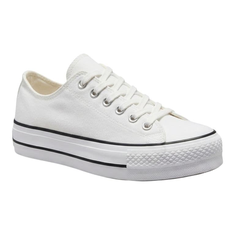 Zapatilla Eco Cuero Plataforma Run Tendencia Urbana Blanco 35