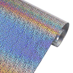 Vinilo Holografico Textil Disenos 50 Cm X 1 Metro - Plateado