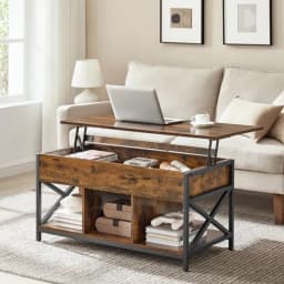 Mesa de Centro Elevable Maite - Multifuncional con Estilo Industrial