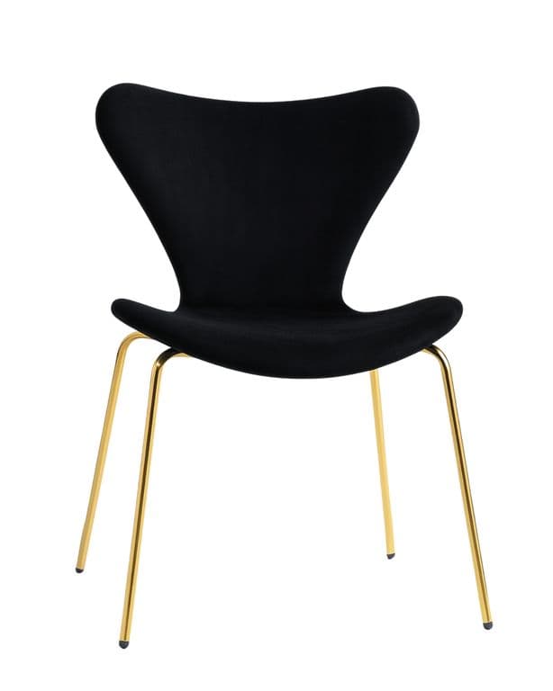 Silla Jlove Velvet Gold Negro