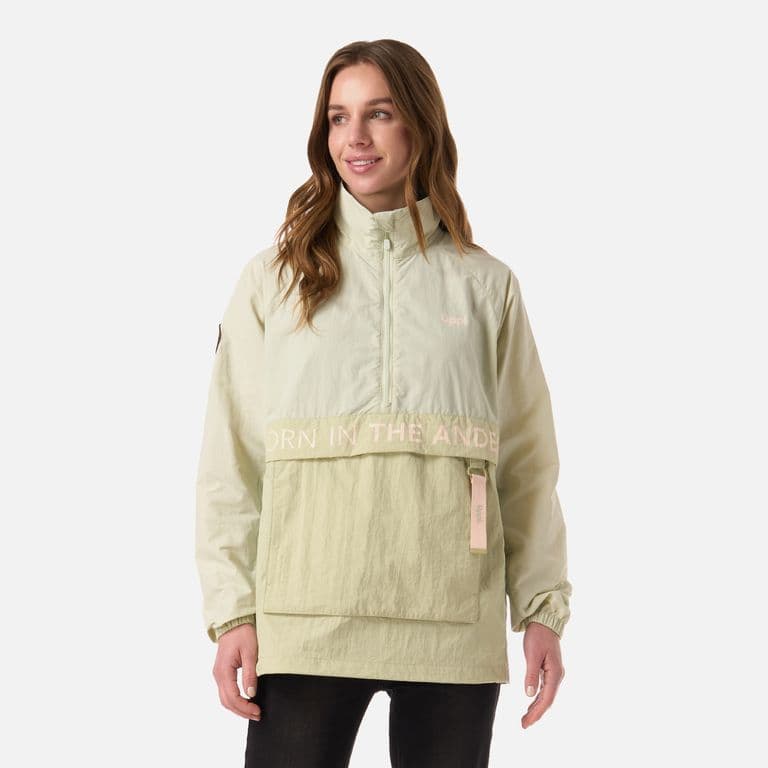 Chaqueta Mujer WindCity WindBreaker 1/4 Zip Jacket Verde Claro Verde Claro XS