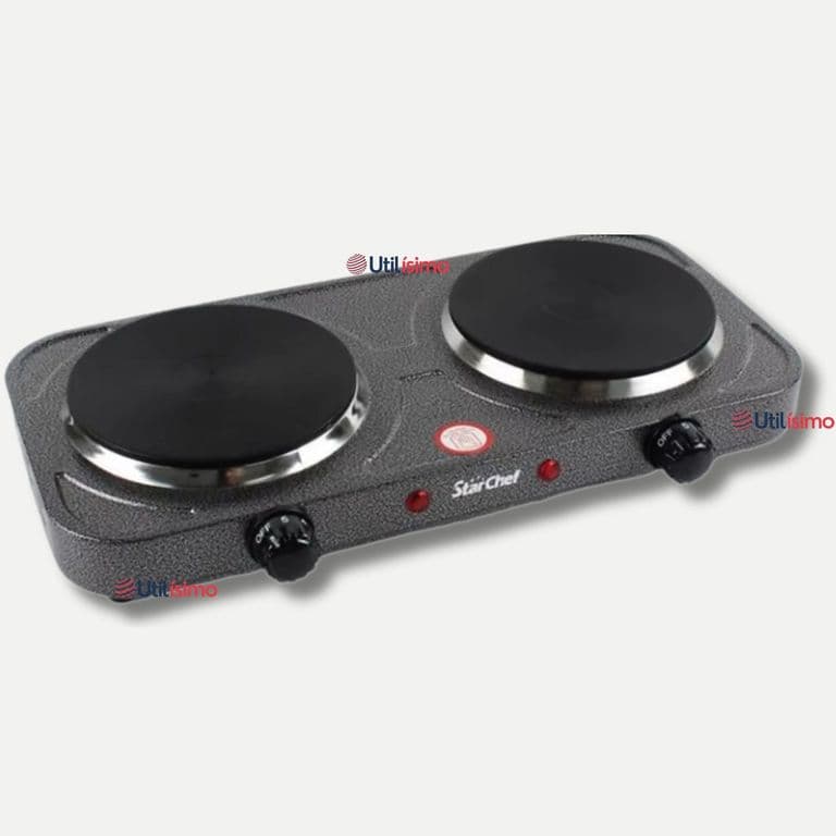 Cocina Electrica 2 Platos 2000W de Potencia Cocinilla Portatil