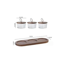 Set Especieros Triple Tapa de Madera