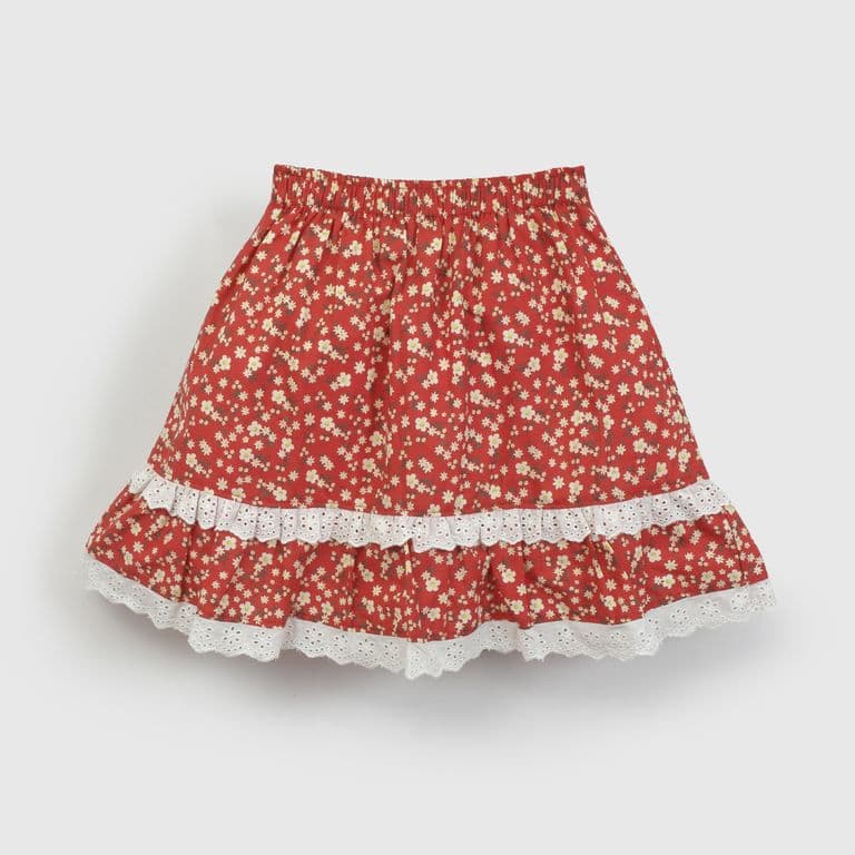 Falda para Nina Rojo Rojo 3-6 MESES